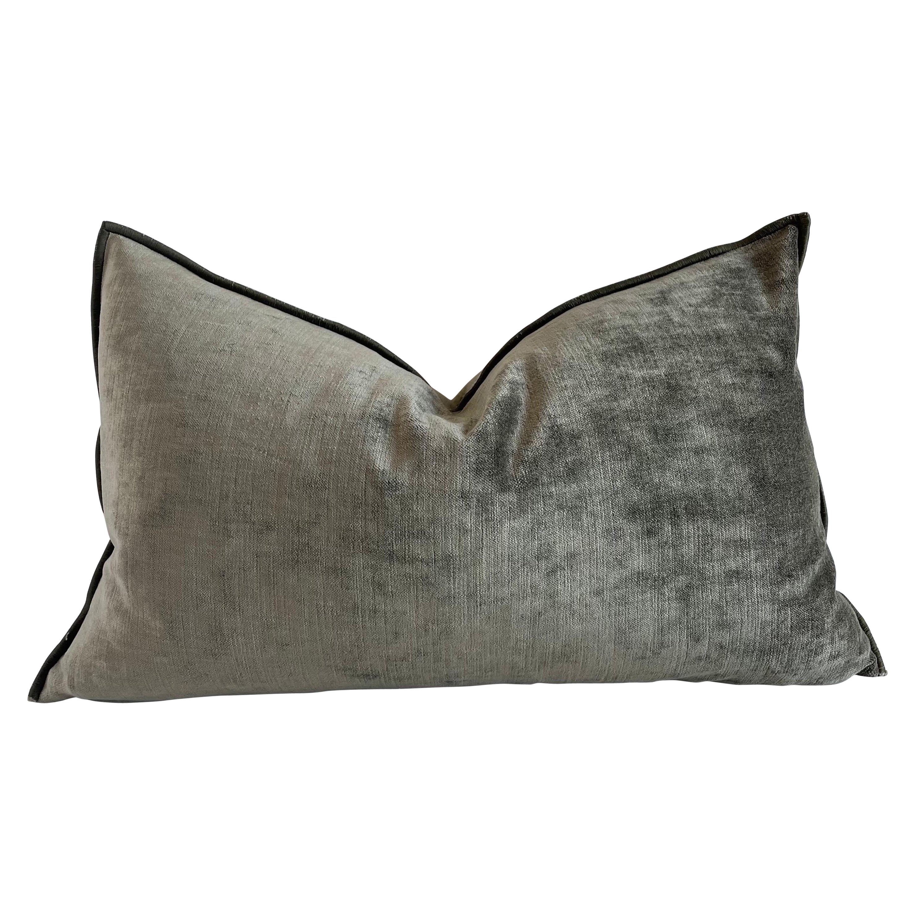 Royal Velvet Lumbar Pillow from France For Sale