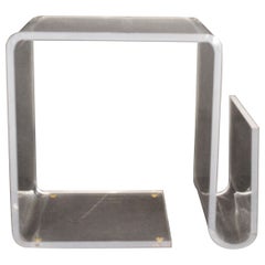 Contemporary Modern Lucite End Table Magazine Rack