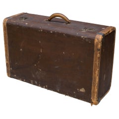 Distressed Luggage with Leather Trim, c.1940