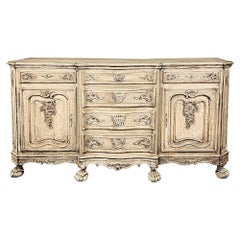Used Liegoise Country French Buffet, Linen Press