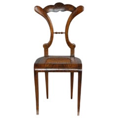 19th Century Fine Biedermeier Walnut Chair, Vienna, c. 1825