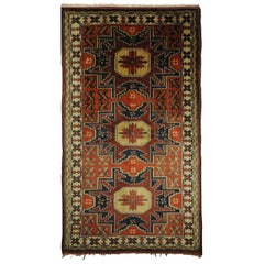 Retro Caucas Armenia Leshghi Antic Wool Rug