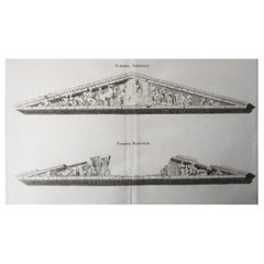 Original Used Print of The Parthenon Sculptures / Elgin Marbles, 1790