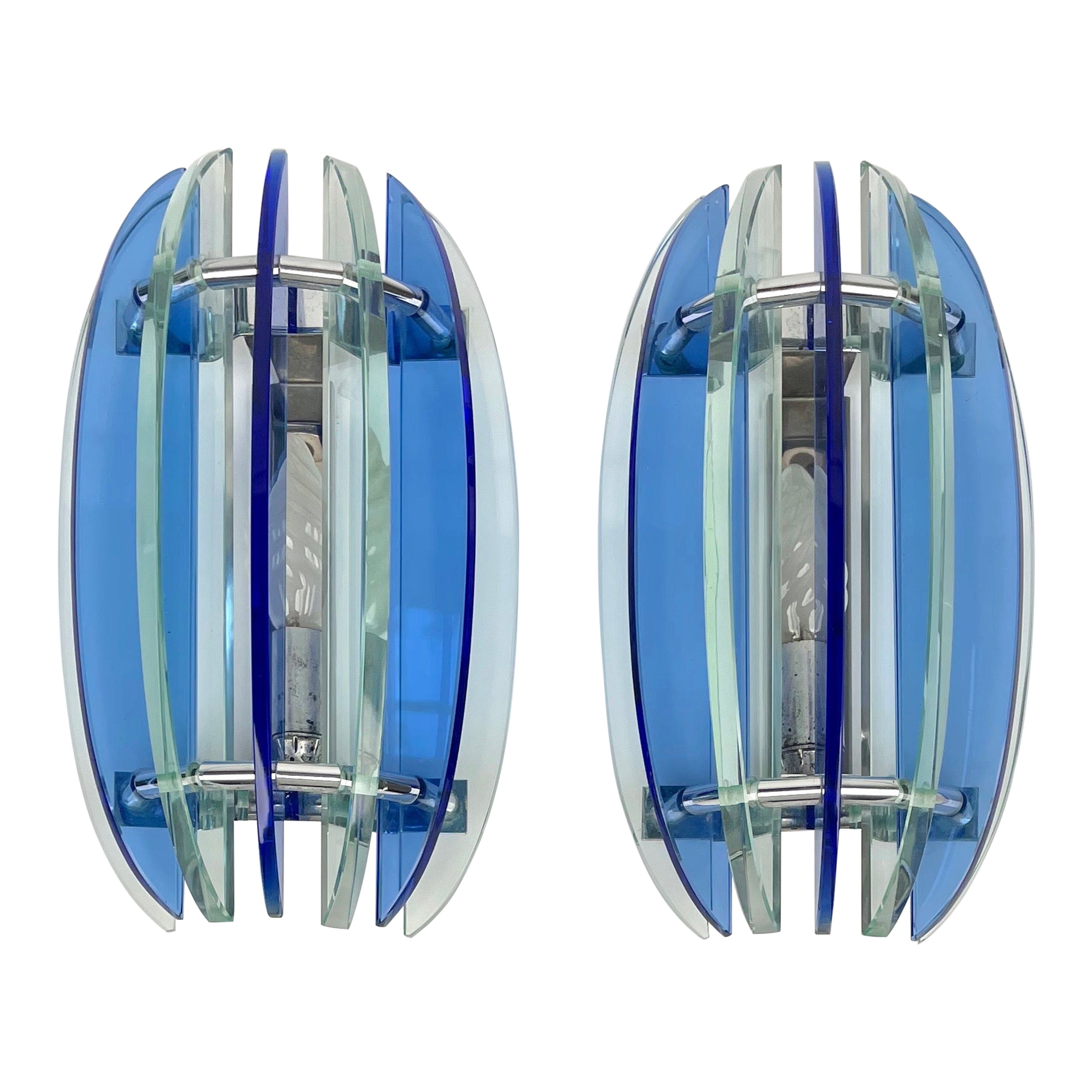 Feders Colored Glass Wall Sconces at 1stDibs
