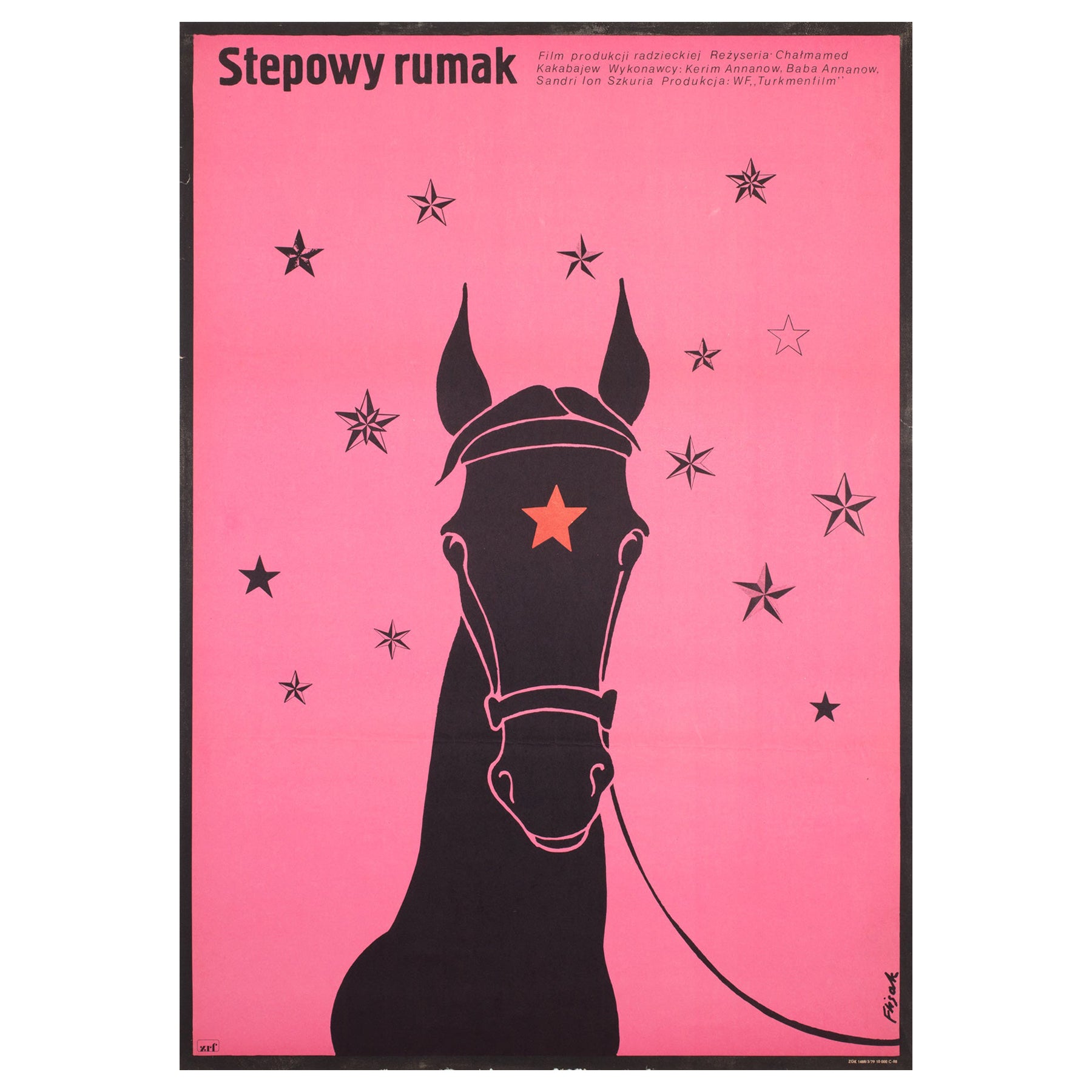 Horse of the Steppe 1979  Polish Film Movie Poster, Flisak