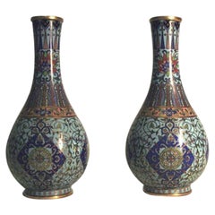 Pair of 19th Century Chinese Cloisonne Vases
