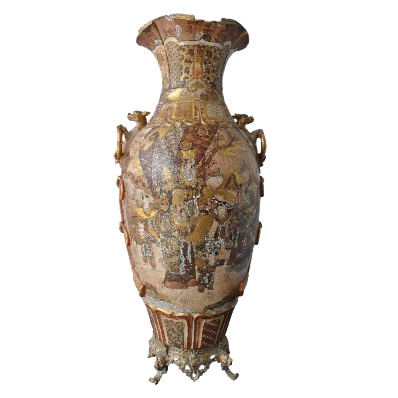 Japanese Satsuma Vase, XIXth Century For Sale