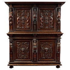 Antique Renaissance Cabinet from Burgundy or Lyon Region