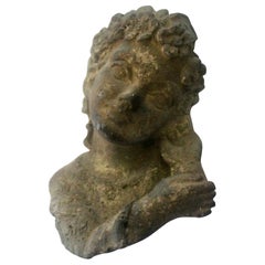 Vintage Plaster Fragment of a Child