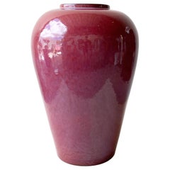 Postmodern Red Ceramic Floor Vase