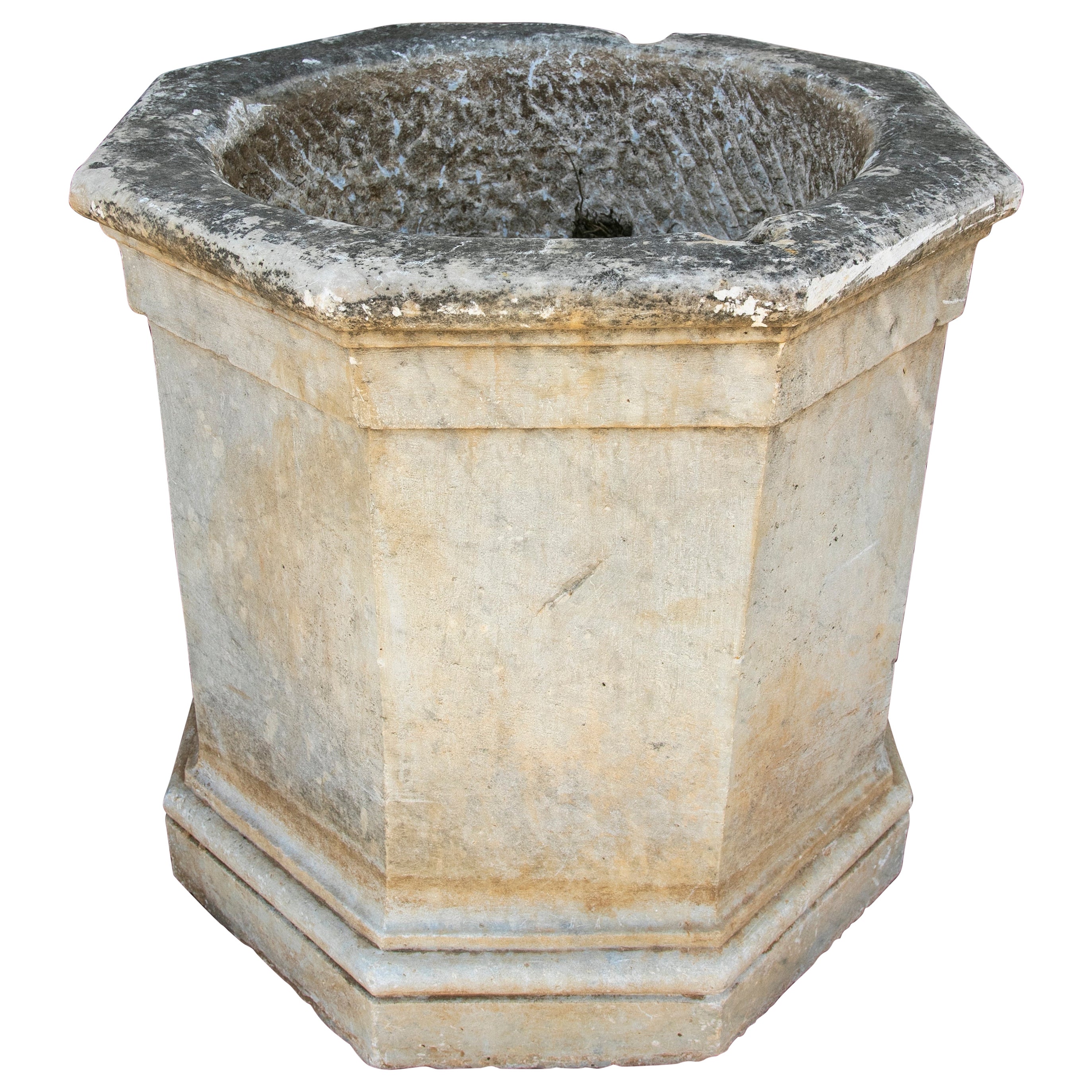 18th Century Spainish Hand-Carved Marble Well Spout