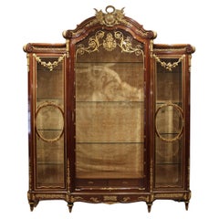 Antique Palatial Early 20th Century Gilt Bronze Mounted Vitrine by François Linke