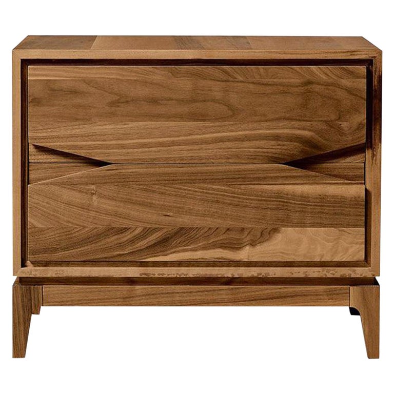 Velo Solid Wood Bedside table, Walnut in Hand-Made Natural Finish,  Contemporary For Sale at 1stDibs | solid wood bedside tables