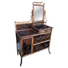 19TH Century English " Tortoise Shell " Bamboo Dresser