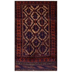 Late 19th Century Baluch Carpet ( 2'7" x 4' 1" - 78 x 124 cm ) 