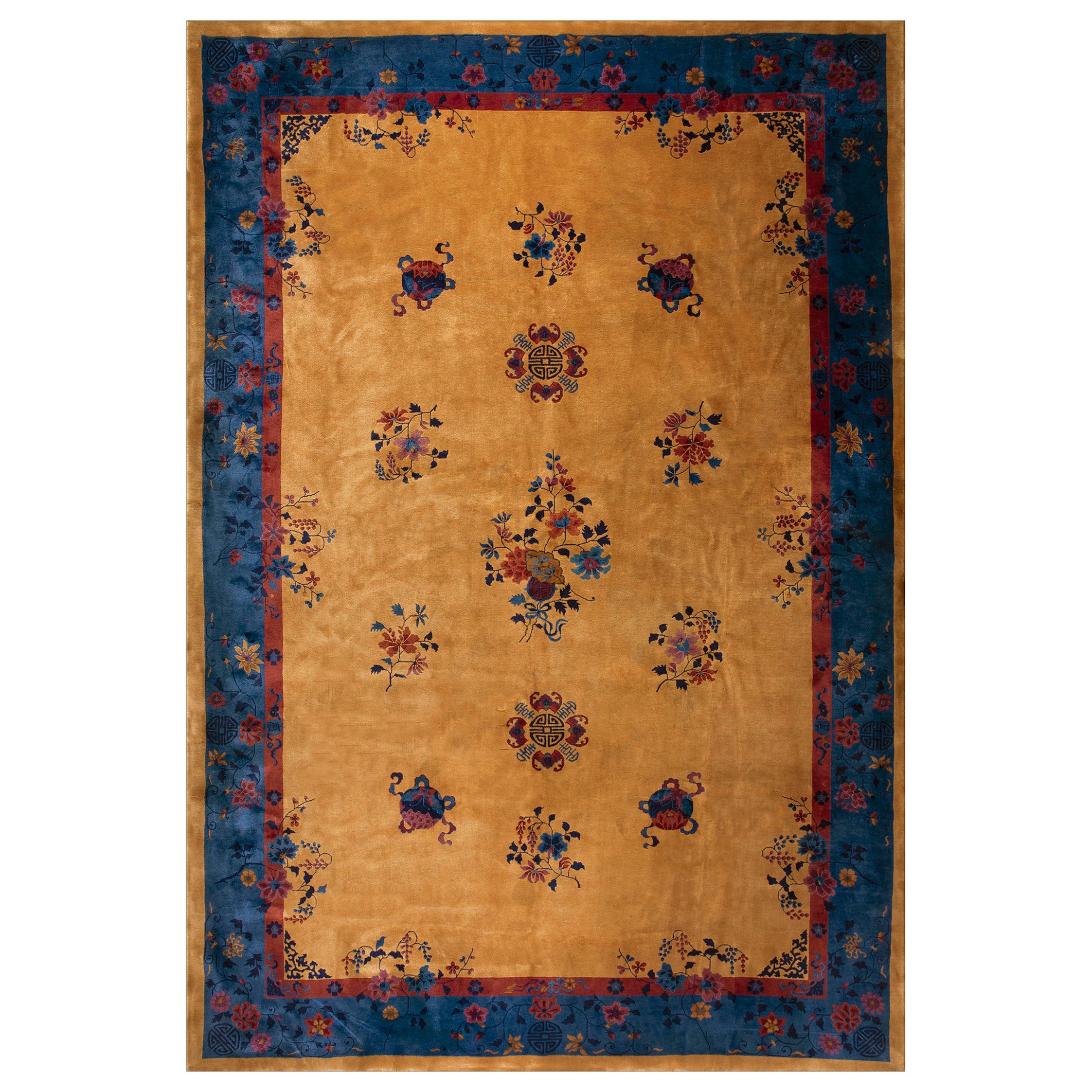 1920s Chinese Art Deco Carpet ( 10' x 14'6" - 305 x 442 ) For Sale