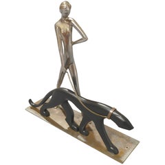 Escultura Hagenauer "Mujer pantera andante", Viena