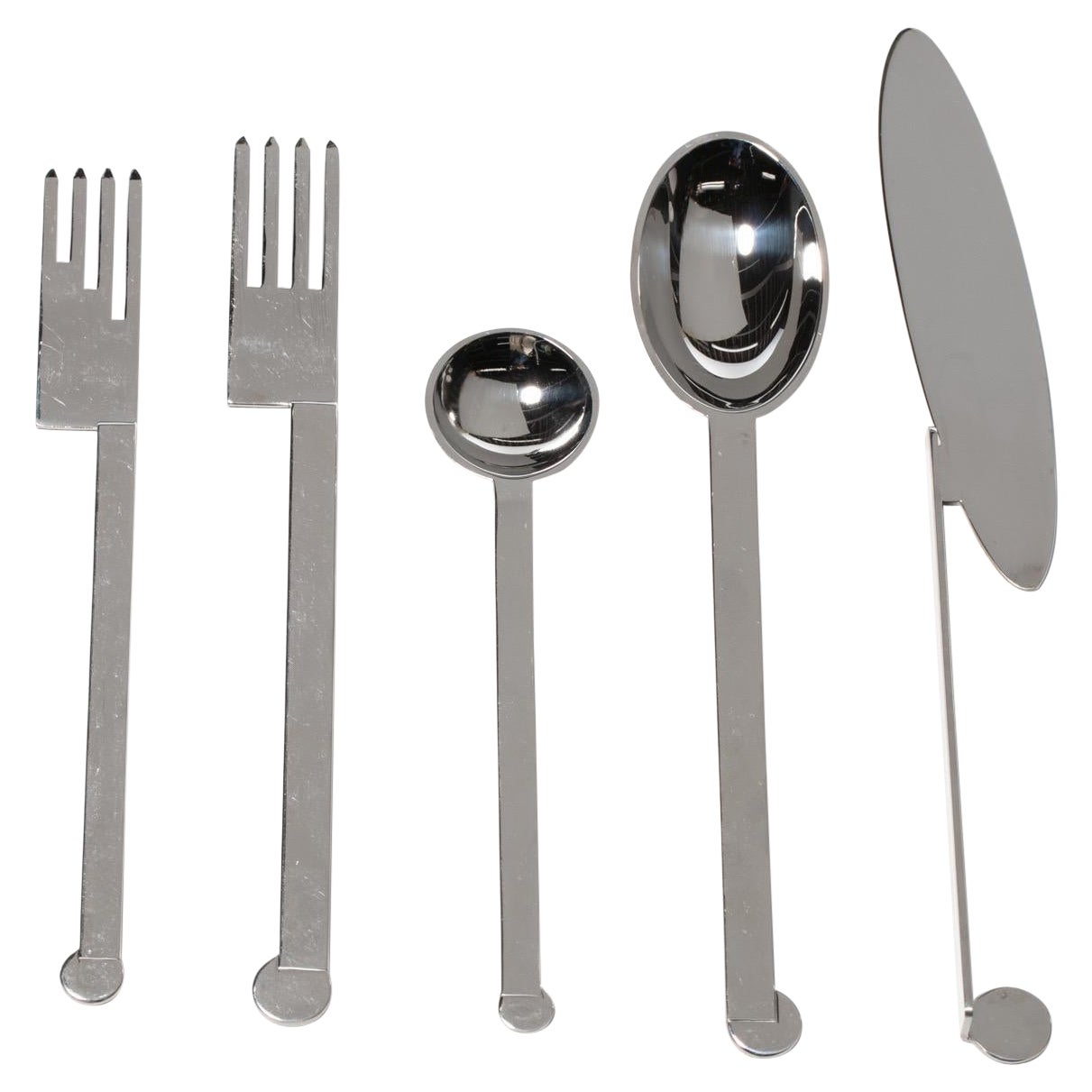 Xum by Bissell and Wilhite Post Modern Stainless Steel Flatware Set 50 Pieces