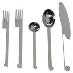 Xum by Bissell and Wilhite Post Modern Stainless Steel Flatware Set 50 Pieces