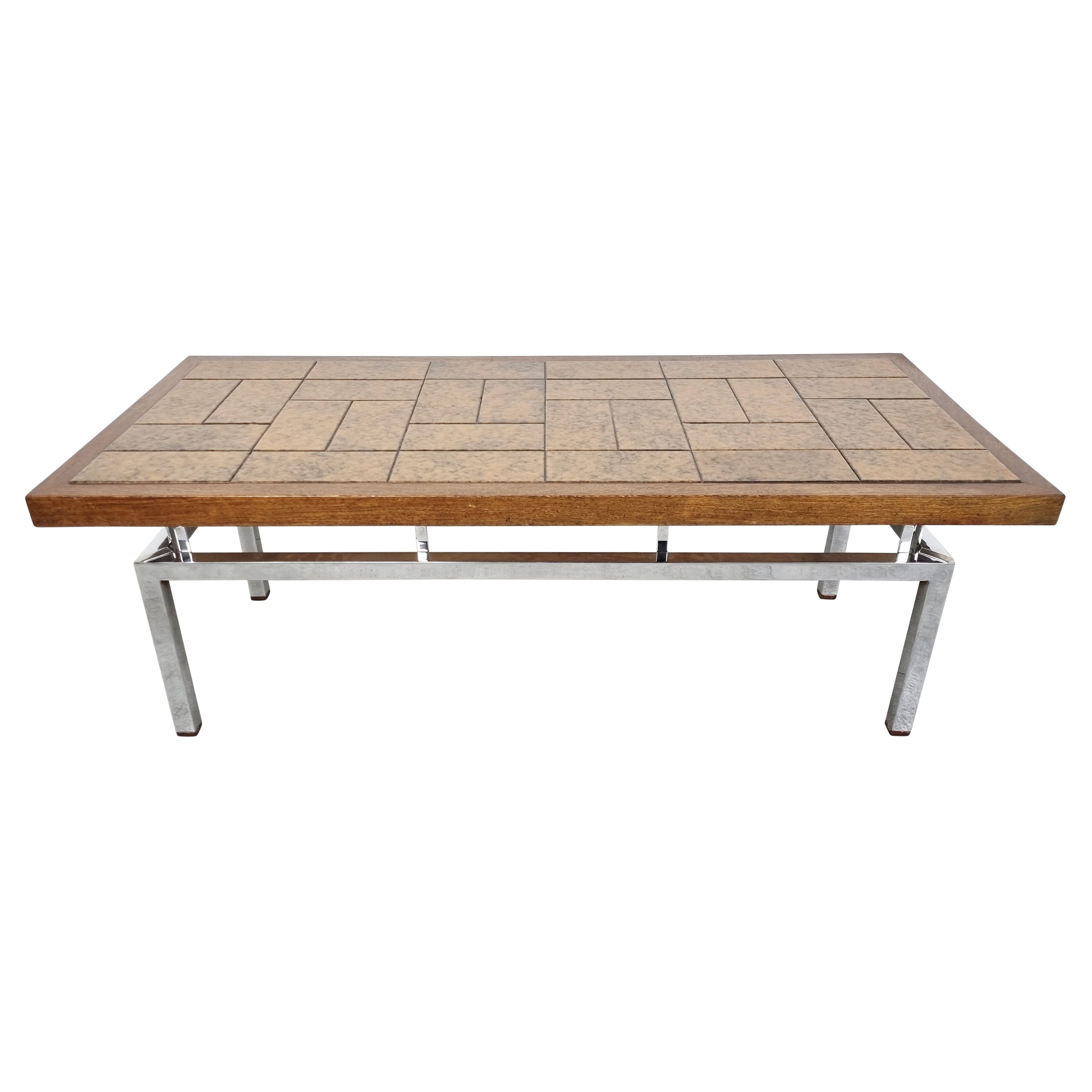 German Mid Century Ceramic Tile Coffee Table at 1stDibs