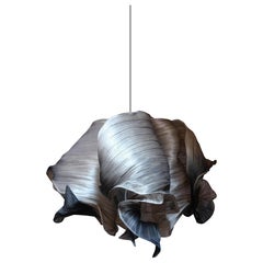Nebula Custom Handpainted Banaca Fabric LED Chandelier from Mirei Monticelli