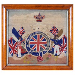 British Sailor's Woolwork, With Motto of The Order of The Garter