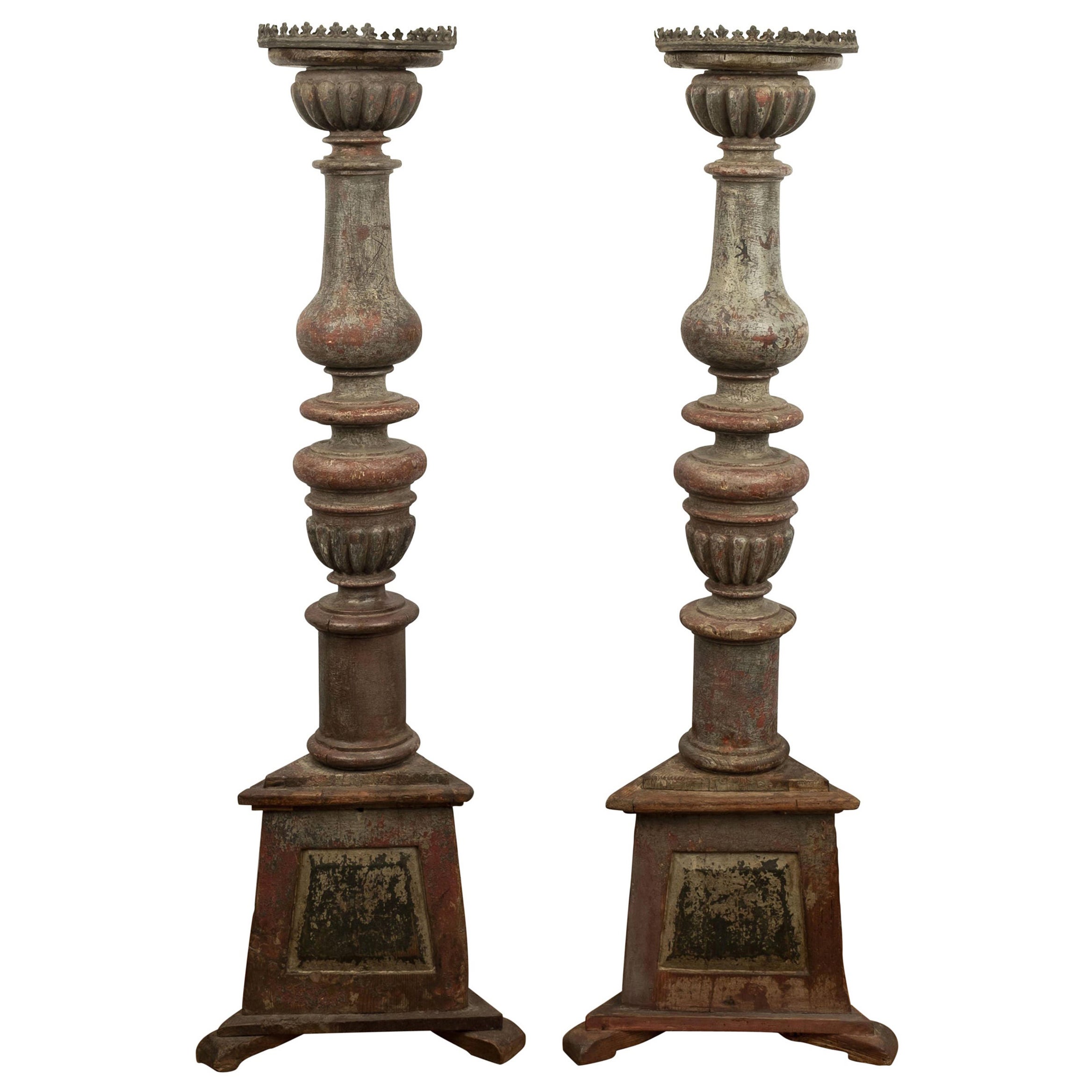 Pair of 18th Century Italian Torchieres