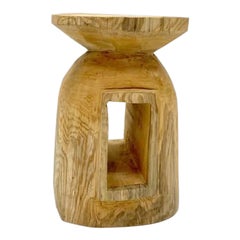 Hiroyuki Nishimura Furniture Sculptural Wood Side Table 30 Tribal Glamping