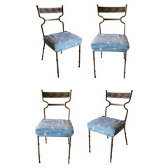 1980s Set of Four Iron Chairs 