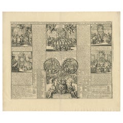 Print of the Hanseatic League with the Orders of Malta and the Tuetonic Order