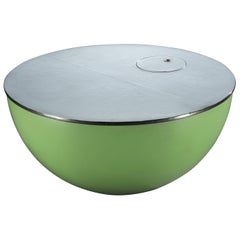Table Sofa Coffee Low Spherical Ball Pod, Futuristic Lime Green Ice Tray Steel
