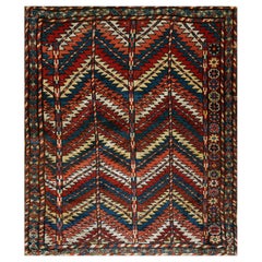 Late 19th Century NE Persian Quchan Carpet ( 4' x 4' 10'' - 122 x 147 cm ) 