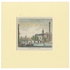 Antique Church Print of the 'Eilandskerk' in Amsterdam in Holland, circa 1760