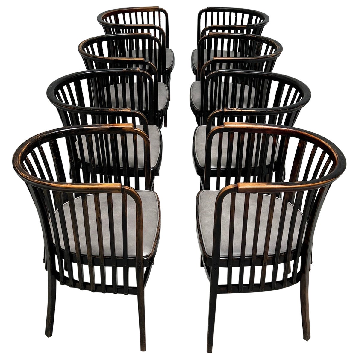 Set of Eight Marcel Kammerer Dining Chairs for Gebruder Thonet