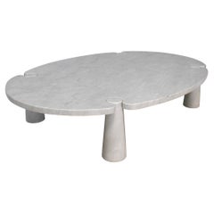 Original XL ‘Eros’ Coffee Table in Carrara Marble by Angelo Mangiarotti, 1970s