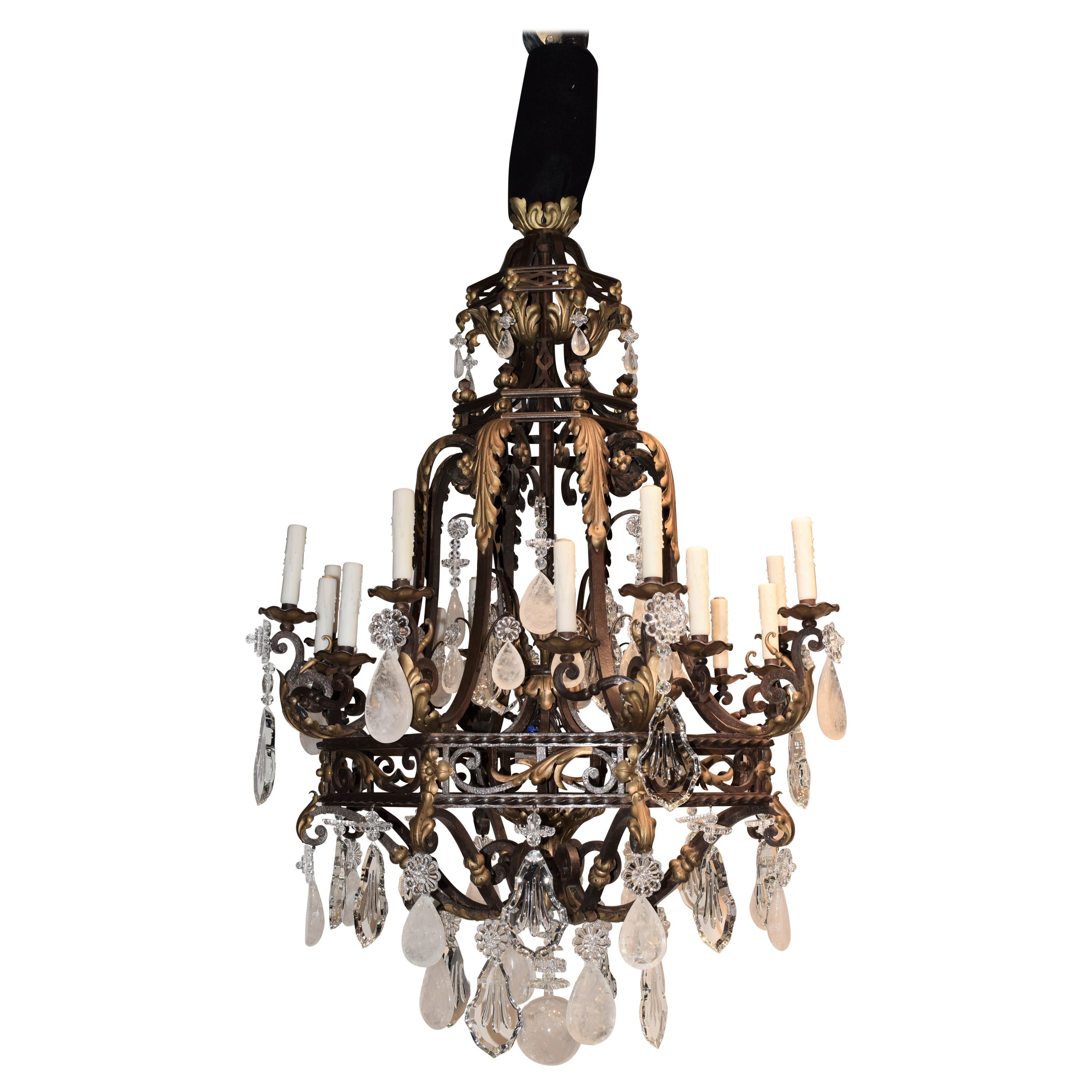 Magnificent Early III Style English Crystal Chandelier For Sale
