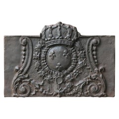 Vintage French Louis XIV Style Arms of France Fireback