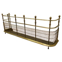 High Georgian Brass Nursery Fire Guard Fender