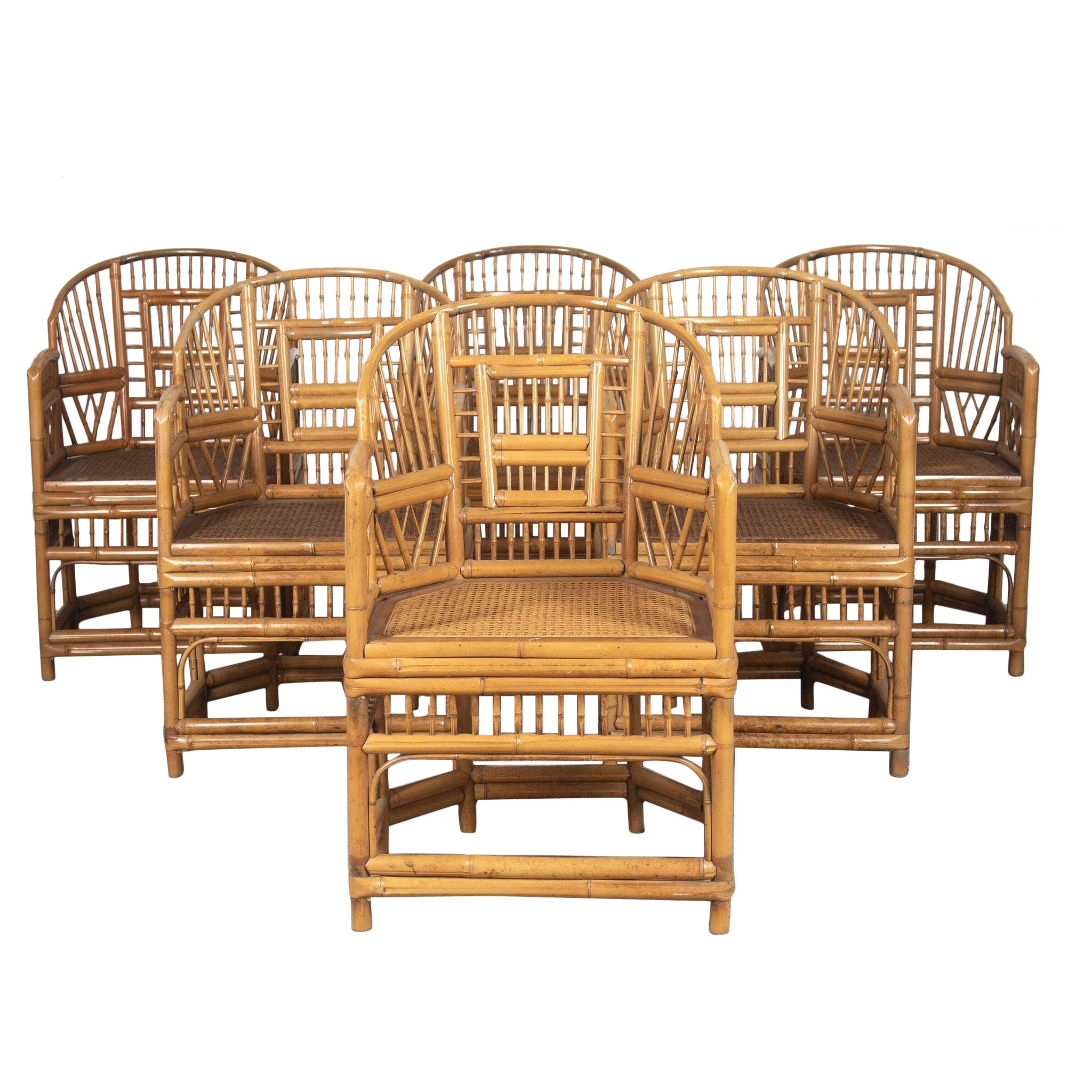 Set of Six 20th Century Brighton Pavilion Chairs
