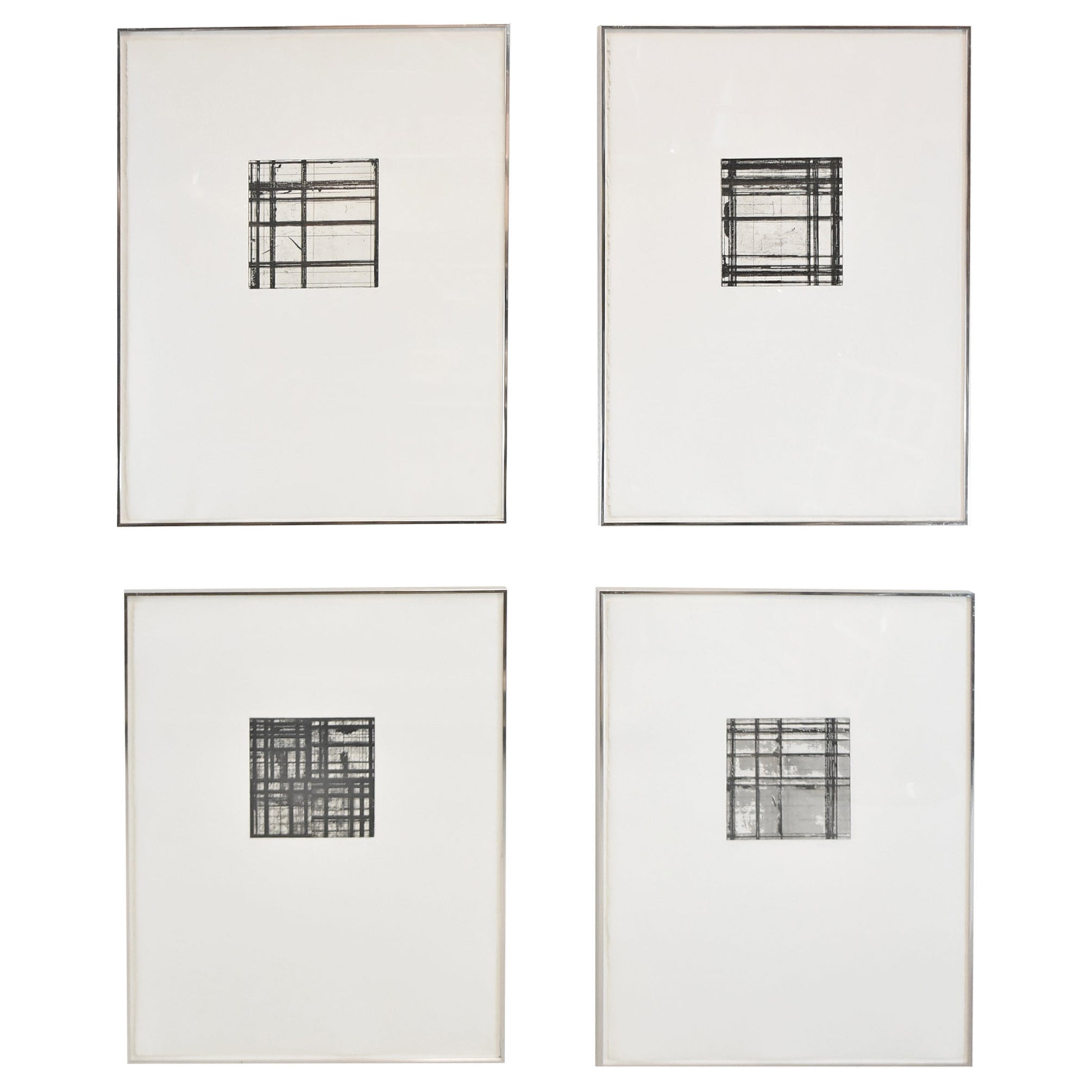 Brice Marden Set of 4 Etching Tiles, 1979 For Sale