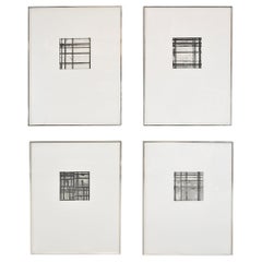 Brice Marden Set of 4 Etching Tiles, 1979