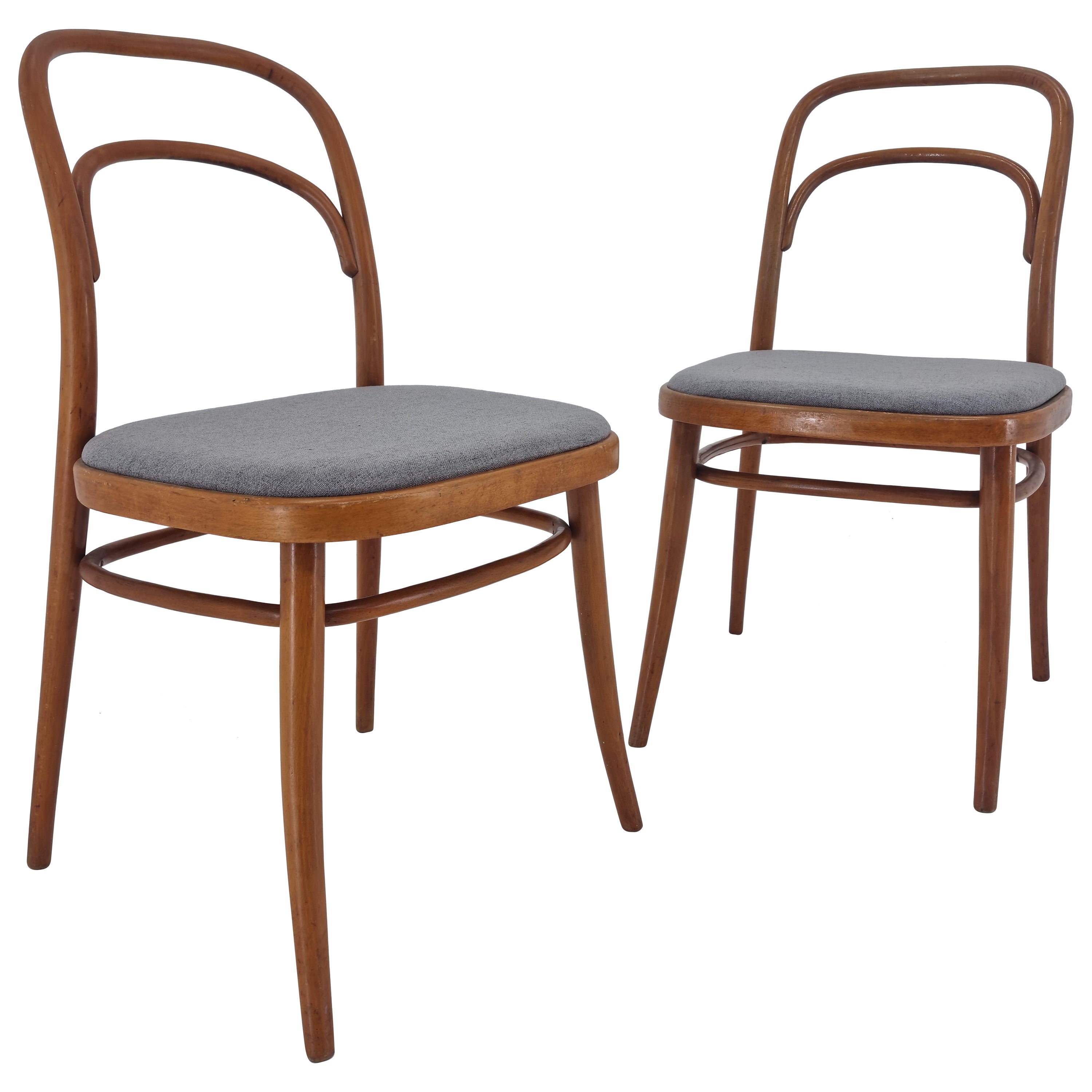 Set of Two Very Rare Bentwood Chairs, Antonín Šuman, 1960s