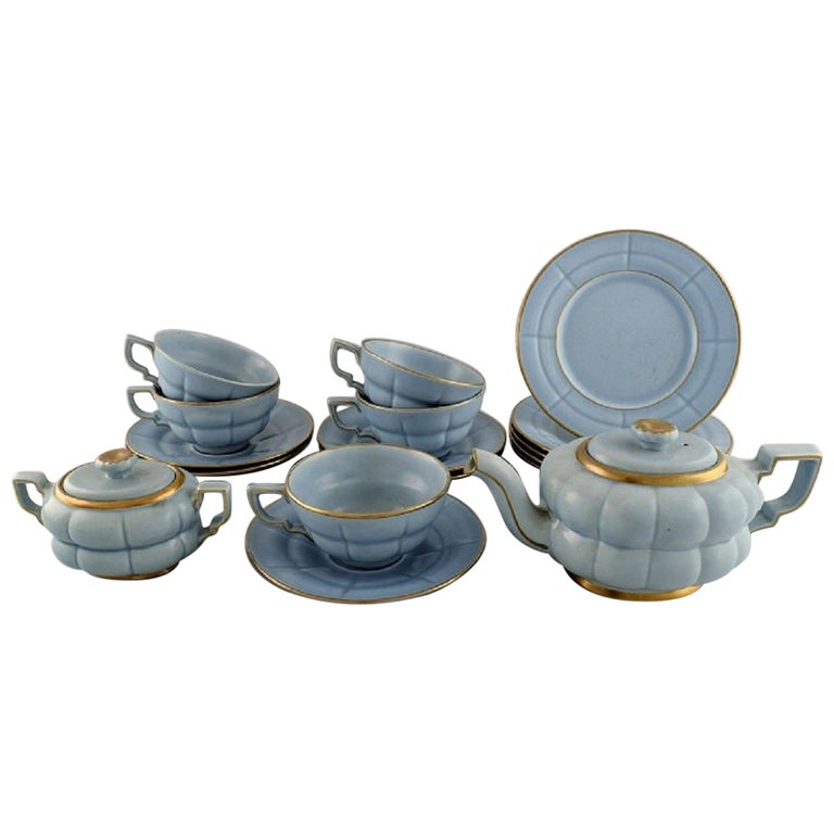 Arthur Percy for Upsala-Ekeby / Gefle. Complete Art Deco Grand tea service.  For Sale at 1stDibs