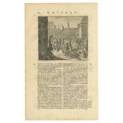 Antique Print of the Decapitation of Regent Terbile by Valentijn, 1726