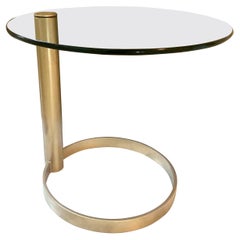 Vintage Sculptural Brass Side Table by Pace Collection
