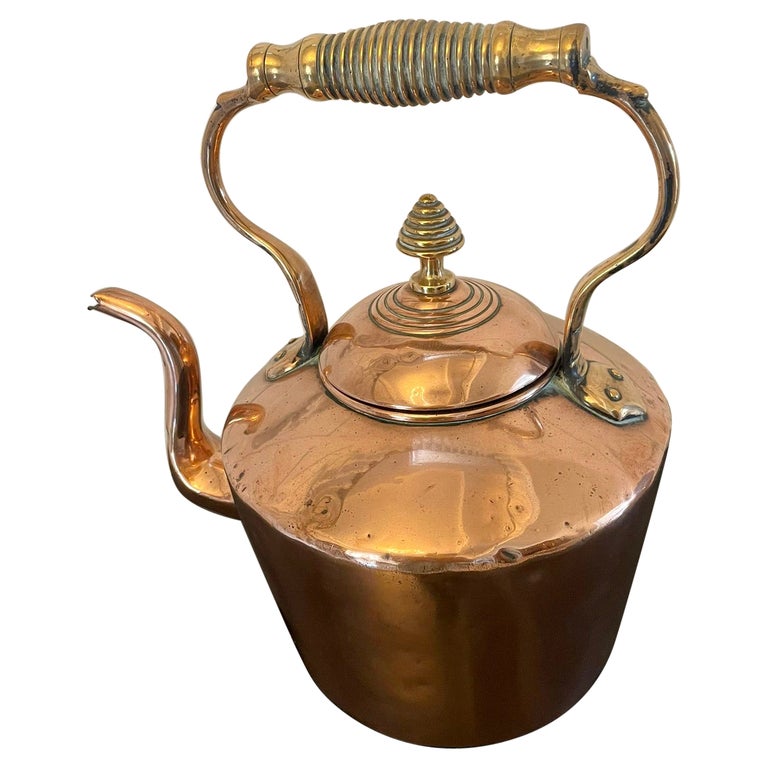 Large III Antique Copper Kettle at 1stDibs