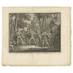 Antiker Druck des Frisischen Adeligen Galama von Tirion, 1749
