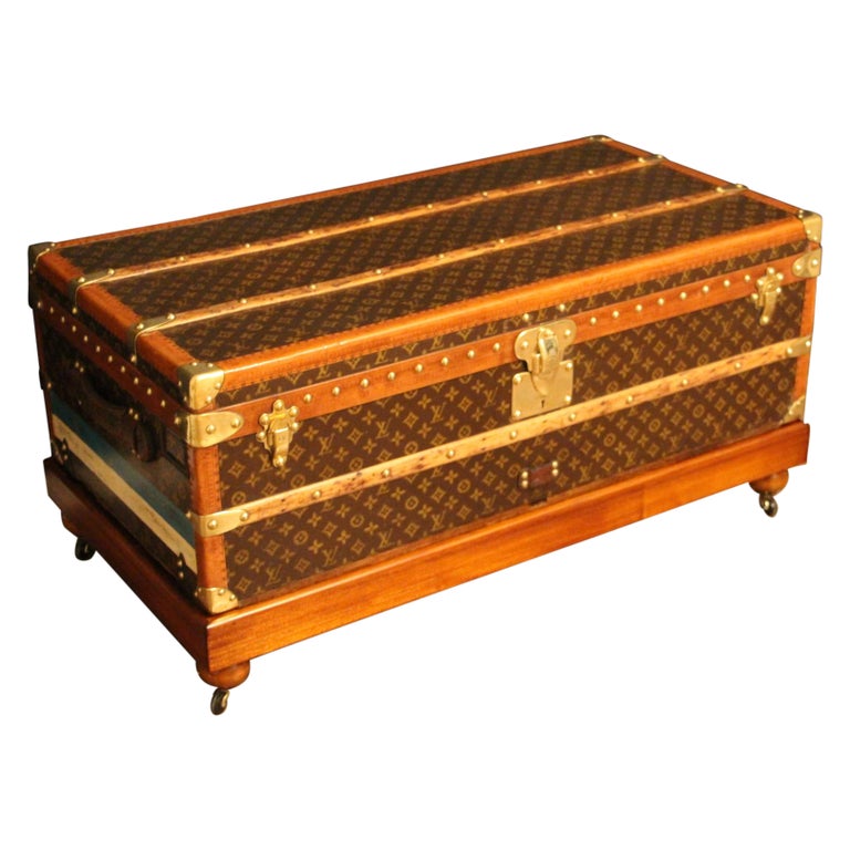 Cabin trunk monogrammed with Louis Vuitton stencil