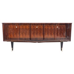 French Extra Large Art Deco Sideboard Macassar, 1940s