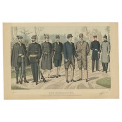 Antique Print of Fashion in August 1897 by Klemm & Weiss, circa 1900